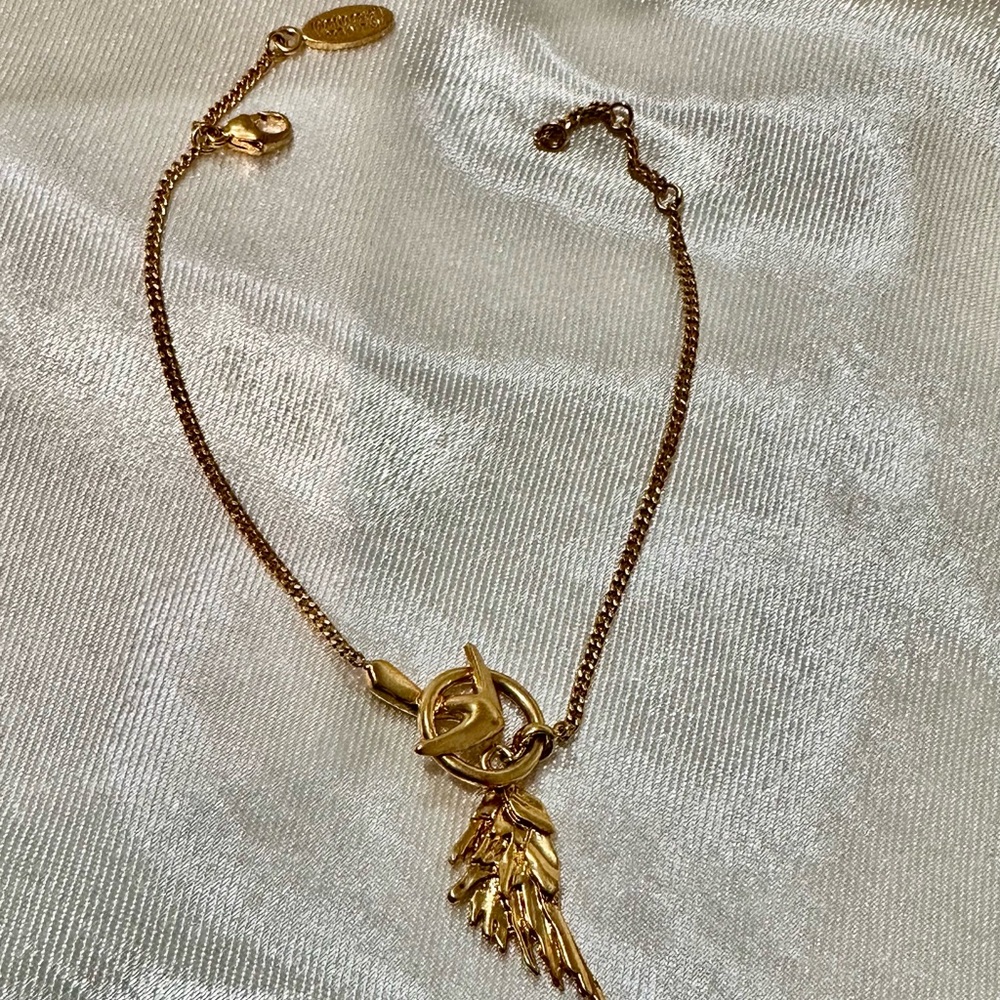 🆕 🔥 Roberto Cavalli Women Chain Adjustable Anklet Braclet Anchor and Wing